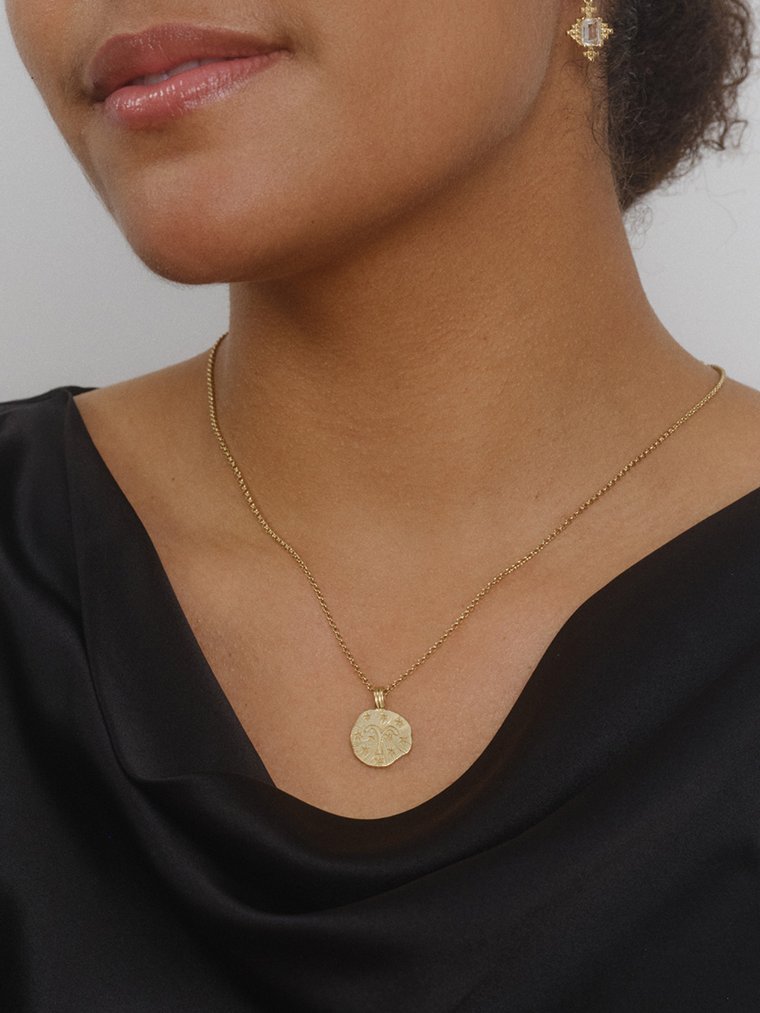 Sun in aries necklace - 22k gold vermeil